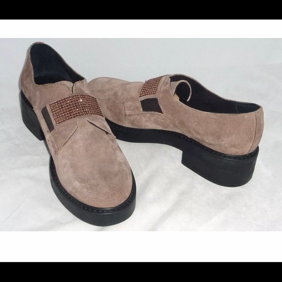 Mannas women Embellished Block heel Beige loafers  9.5 - Picture 3 of 8